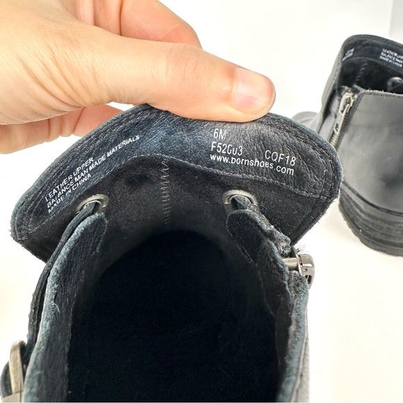 Born Kristina Black Leather Ankle Booties Size 6M - Picture 11 of 16